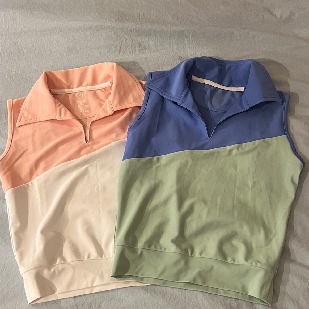 Courtside Kids Sleeveless Tennis Shirt Bundle 7/8 New